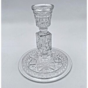 Imperial‎ Glass Cape Cod Candlestick 5" Clear Single Taper Candle Holder Vintage